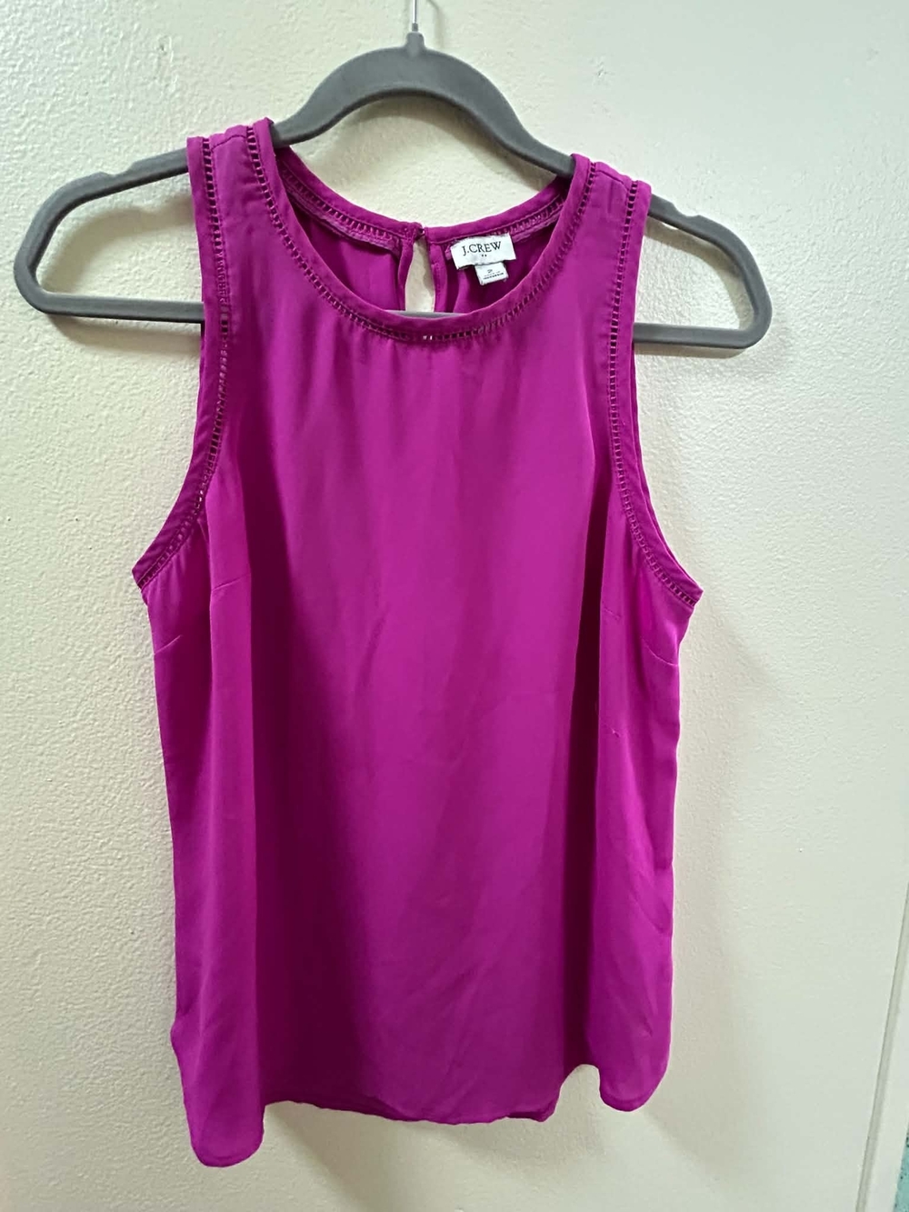J. Crew Bright Magenta Sleeveless Crewneck Tank